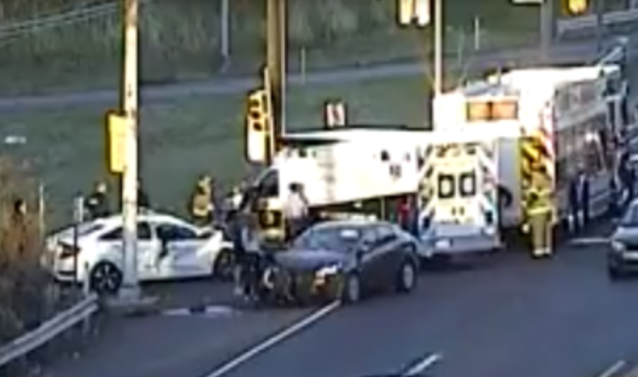 Crews Respond To 2-Vehicle Crash At Highway Ramp
