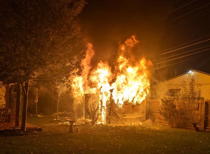 Shed Destroyed, Home Damaged In Fire
