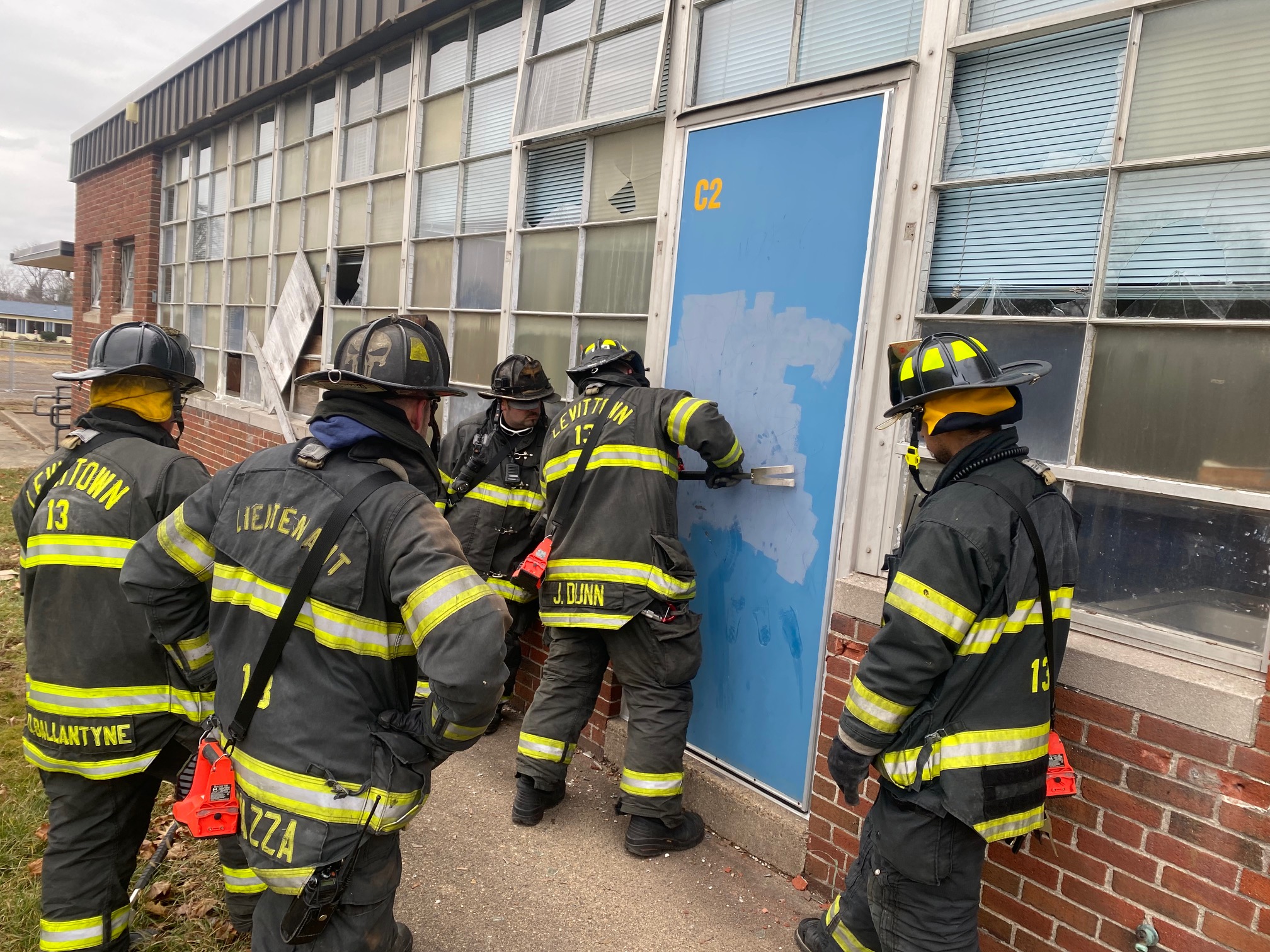 Local Fire Companies Train Members At Closed Elementary School