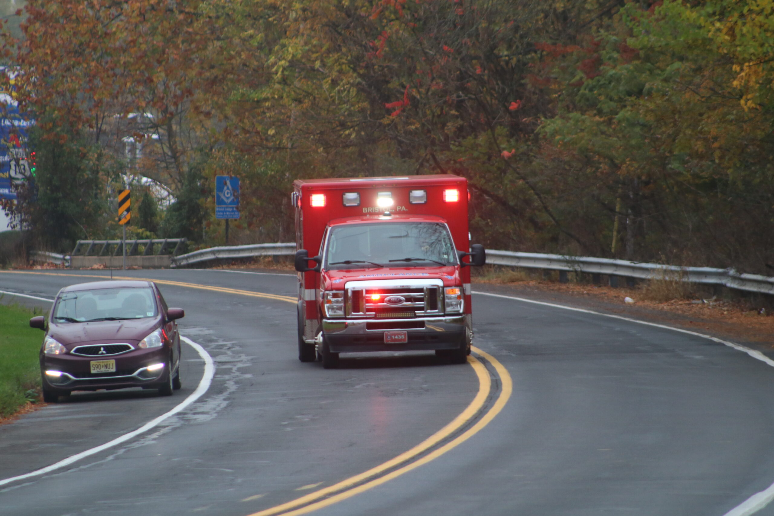 Two Taken To Hospital After Three-Vehicle Crash