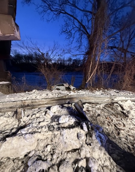 Car Plunges Off I-95 Bridge