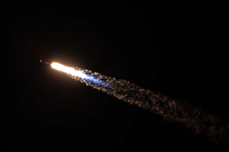 SpaceX Falcon 9 Rocket Launch Seen From Levittown