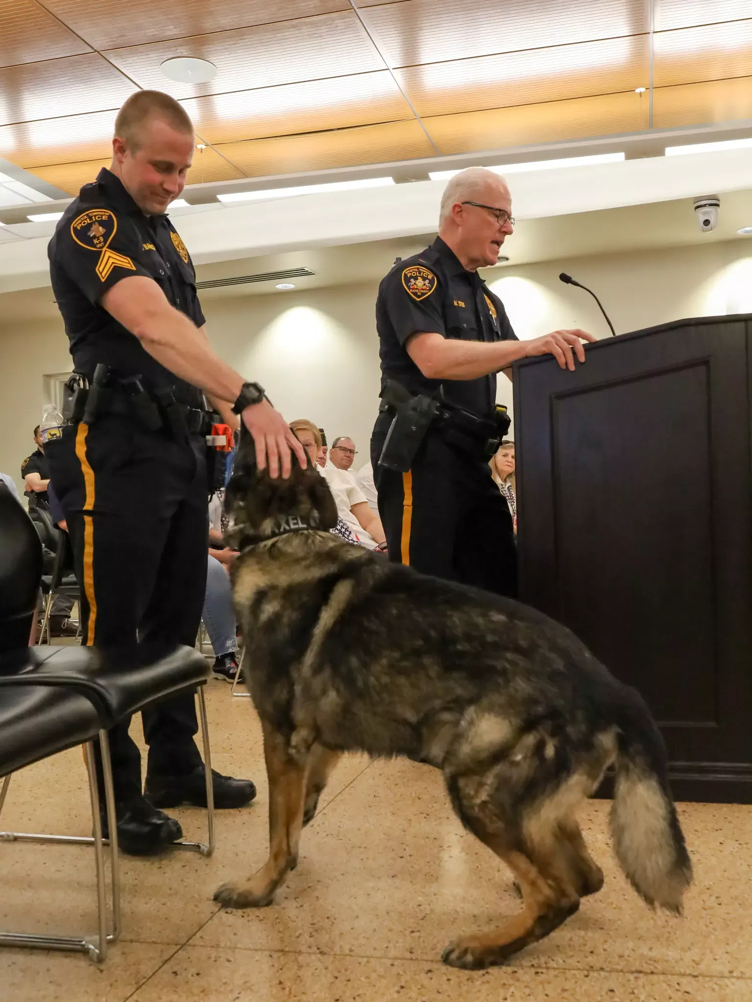 Bristol Twp. K-9 Axel Retires; VFW Post Donates $5,000 To Help Police Dogs
