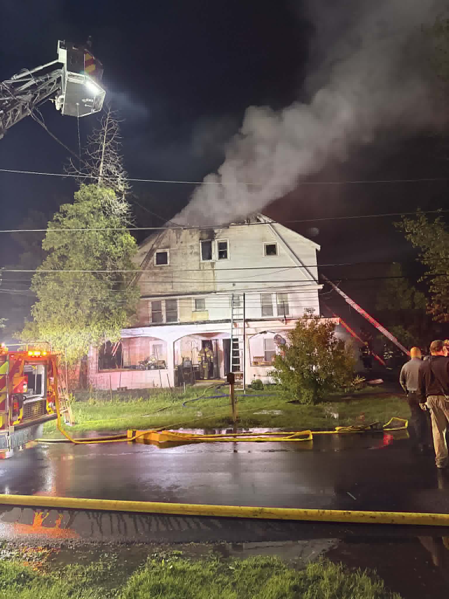 Crews Battle Heavy Flames In Saturday Night House Fire