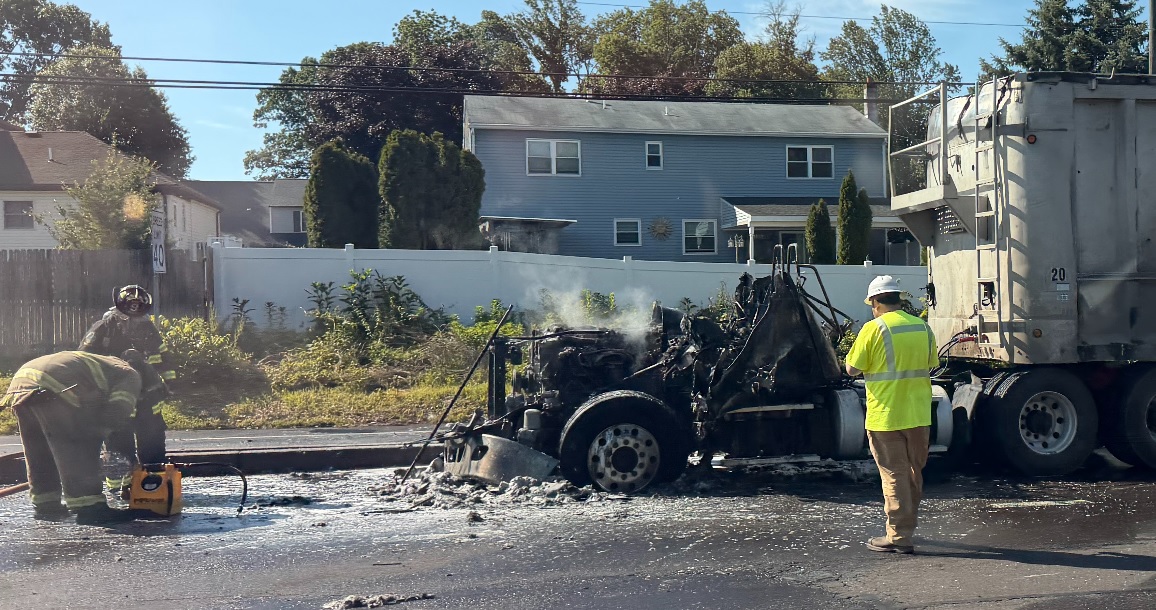 Cab Of Truck Melts In Route 1 Blaze