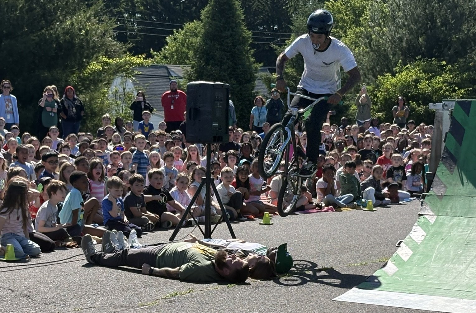 Pro-BMXers Teach Students Safety