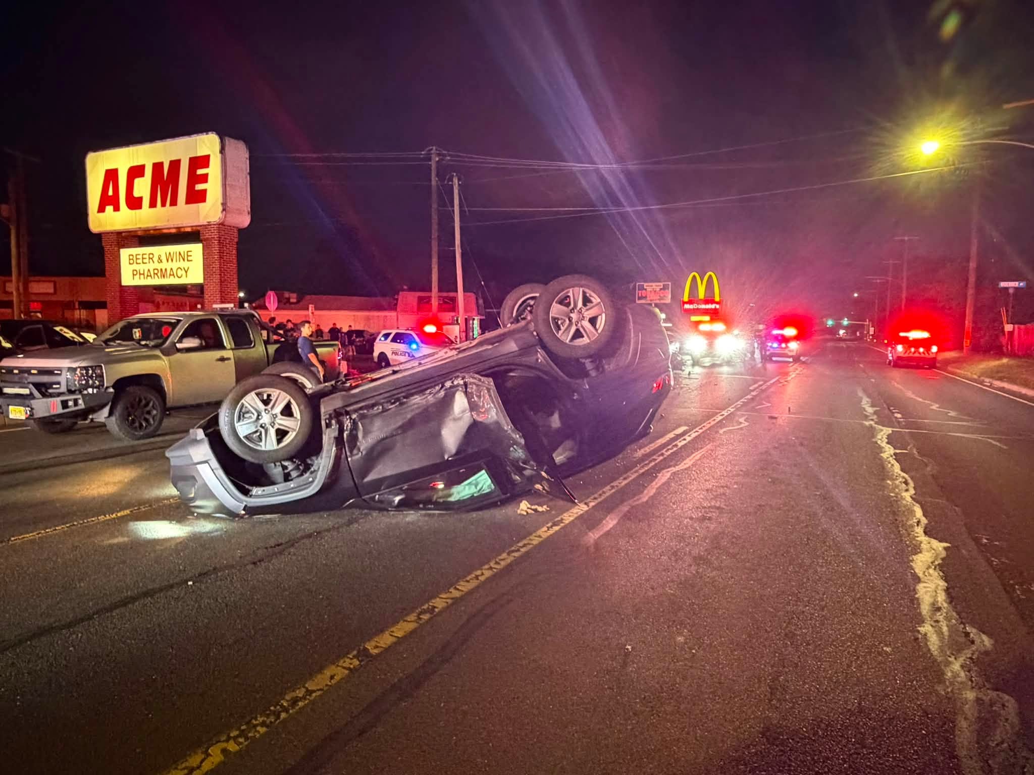 Vehicle Flips Over In Thursday Crash