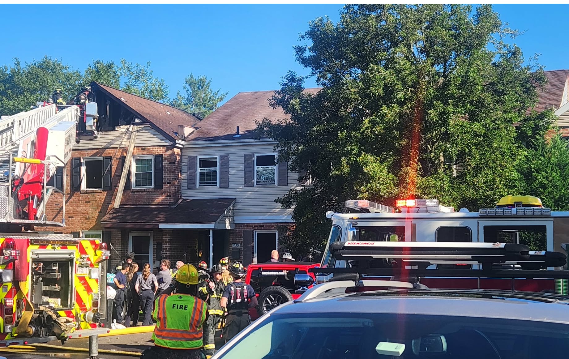 Residents Displaced, Cats Rescued After Two Townhomes Catch Fire