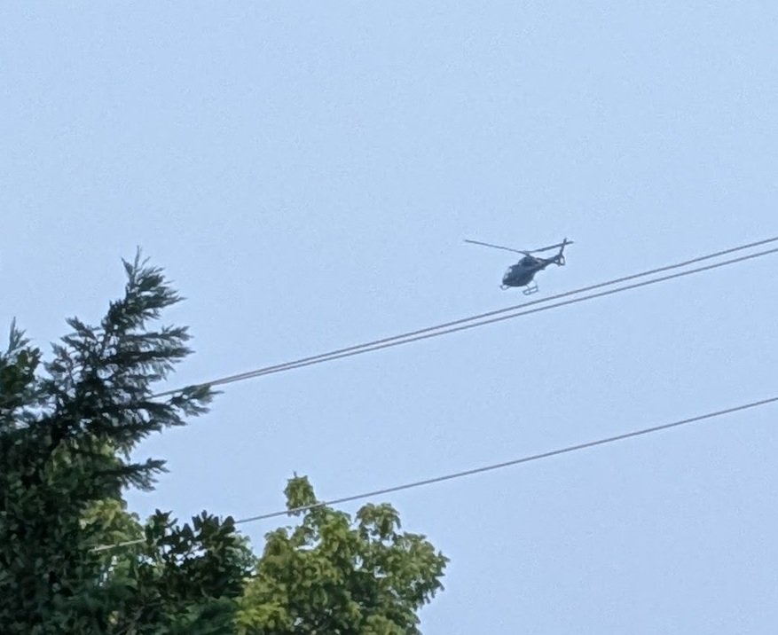 PECO Conducting System Inspections Via Helicopter In Area