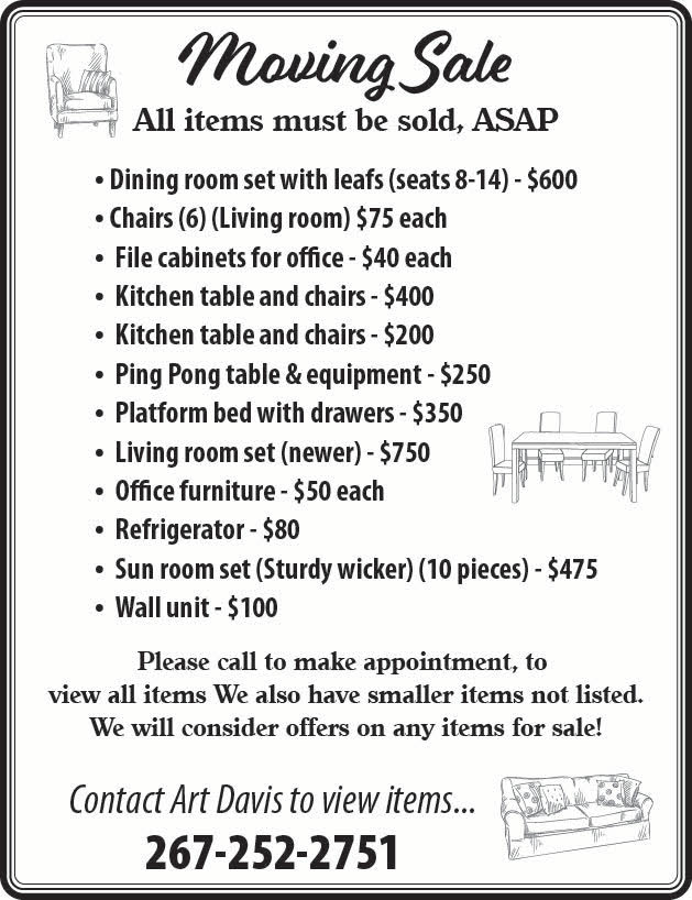 Moving Sale